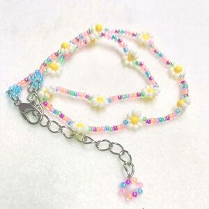 Kids & Tweens Neon Bright Daisy Choker Necklace Summer Colors New Y2K